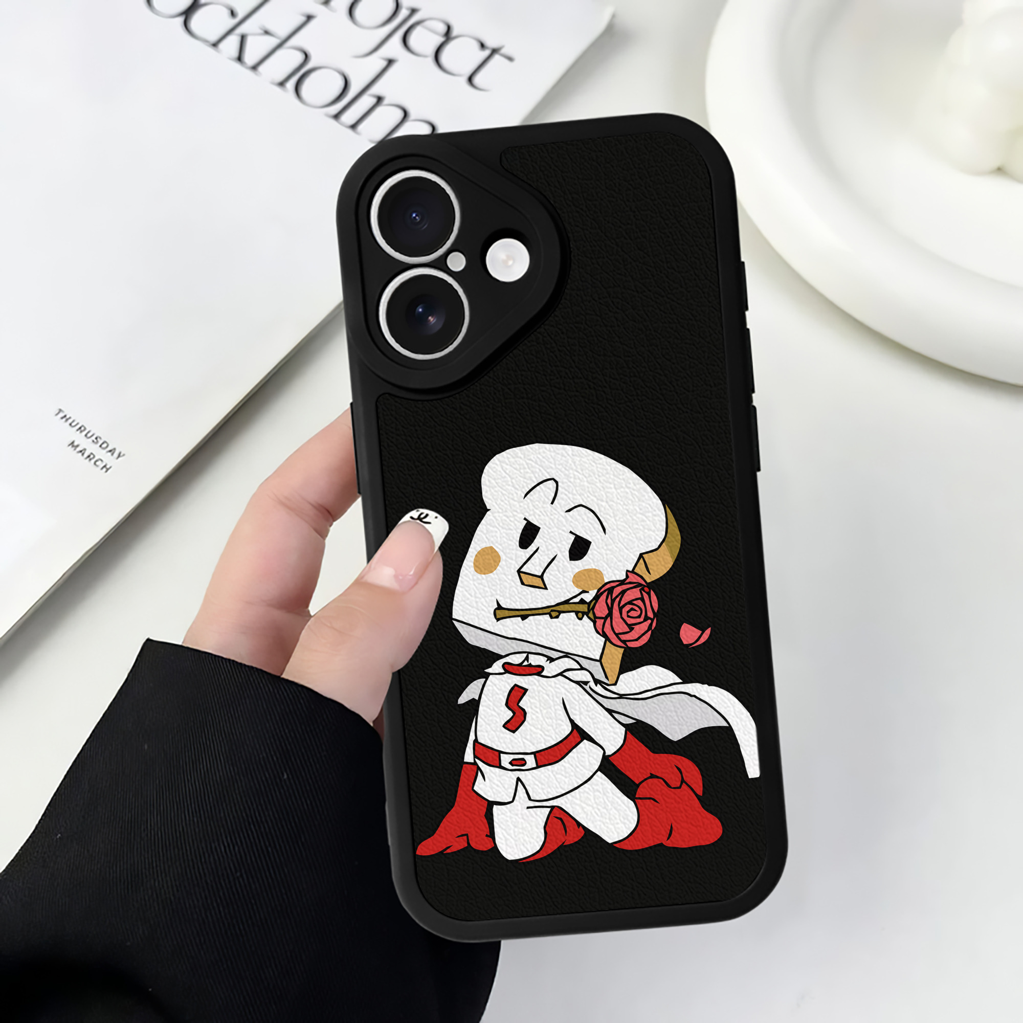 （画像用） アンパンマン Anpanman 【iPhone 16シリーズ対応】シリコンスマホケース（レザー調） 材質：シリコン